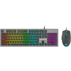 Kit Teclado e Mouse Gamer Fortrek Ranger Grafite LED Rainbow ABNT2 70551 Kit Teclado e Mouse Gamer Fortrek Ranger Grafite LED Rainbow ABNT2 70551