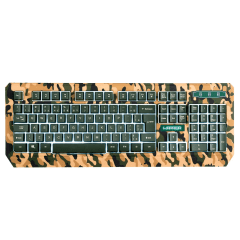 Kit Teclado e Mouse Gamer Warrior Kyler Army LED TC249