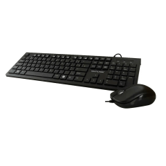 Kit Teclado e Mouse Multilaser TC240 com Fio USB Multimídia Slim Preto