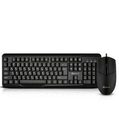 Kit Teclado e Mouse Office USB Xtrike-ME MK-207 Padrão ANSI
