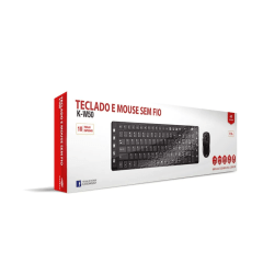 Kit Teclado e Mouse Sem Fio com Teclas Multimídia C3Tech – K-W50BK
