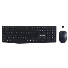 Kit Teclado e Mouse Sem Fio Multilaser TC244 USB 2.4GHz ABNT2 Preto – Conforto, Precisão e Liberdade Wireless