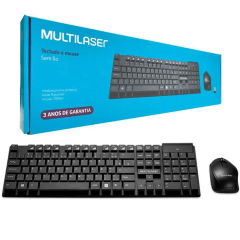 Kit Teclado e Mouse Sem Fio Multilaser TC251 USB 1200 DPI – Conforto, Eficiência e Design Flutuante