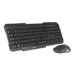 Kit Teclado e Mouse Sem Fio Multimídia C3Tech K-W10BK ABNT2 Preto