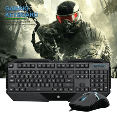 Kit Teclado + Mouse Gamer HP GK1000 USB Membrana Preto