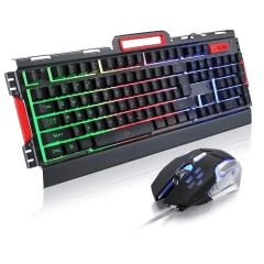 Kit Teclado Semi Mecânico e Mouse Gamer USB ABNT2 LED RGB Metal Exbom BK-G3000 – Desempenho e Estilo