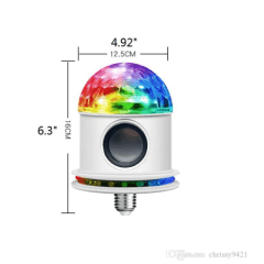 Lâmpada com Caixa de Som Bluetooth 6W Luz LED Colorida - LT-CT022