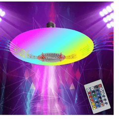 Lâmpada com Caixa de Som Bluetooth Luz LED RGB - LT-CT023