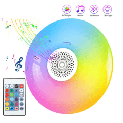 Lâmpada com Caixa de Som Bluetooth Luz LED RGB - LT-CT023