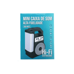 Mini Caixa de Som Bluetooth Portátil com Rádio FM/Usb Inova - RAD-8623