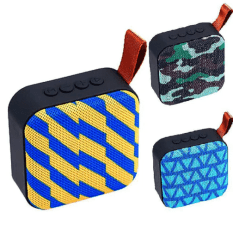 Mini Caixa de Som Bluetooth Portátil Usb SD 9x9x4cm - T5
