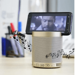 Caixa de Som Bluetooth Portátil 13x11x10cm Grasep - SPK-01
