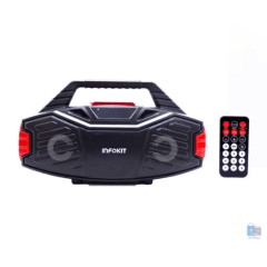 Mini System Wireless Bluetooth Portátil 15W Extra Bass Karaokê/FM/USB/TF LED Multicolorido Infokit - VC-M410BT
