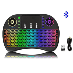  Mini Teclado Bluetooth + 2.4GHz Sem Fio RGB Lehmox LEY-182 | Compacto e Versátil
