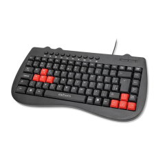 Mini Teclado Multimídia USB ABNT2 Exbom BK-M52 com Teclas Vermelhas