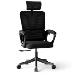 Cadeira Escritorio Ergonomica Giratória e com Altura Ajustavel MetalRed M3014 - PRETO