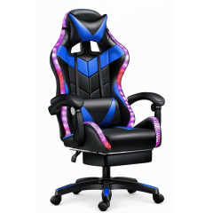 Cadeira Gamer RGB Profissional Delta CG-131 Reclinável Azul