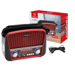 Rádio Retro AM/FM com Bluetooth e Lanterna Bivolt Manual Kapbom - KA-8807