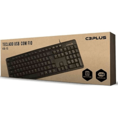 Teclado C3Tech com Fio USB Padrão ABNT2 Preto – KB-15BK