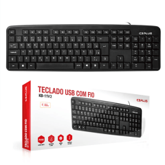 Teclado C3Tech KB-11BKV2 com Fio USB ABNT2 Preto – Simples, Resistente e Funcional Teclado C3Tech KB-11BKV2 com Fio USB ABNT2 Preto – Simples, Resistente e Funcional