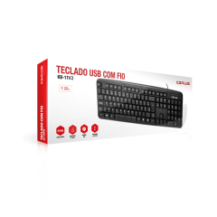Teclado com Fio USB ABNT2 Preto C3TECH KB-11BKV2