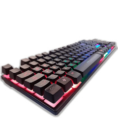 Teclado com Fio KA-653 Iluminado LED RGB com Layout ABNT2
