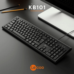 Teclado com Fio USB Membrana Padrão ABNT2 Lecoo KB101
