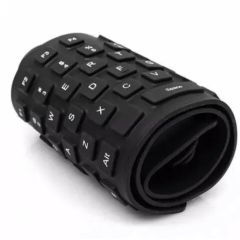 Teclado Dobrável USB XZ-105 | Emborrachado, Resistente à Água e Super Portátil