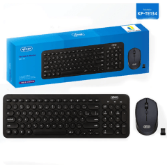 Teclado e Mouse Sem Fio KP-TE134 2.4GHz - Teclas Arredondadas e Conforto