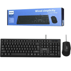 Teclado e Mouse USB 2.0 com Fio Philips C234 SPT6234 | Distribuidora de CFTV Teclado e Mouse USB 2.0 com Fio Philips C234 SPT6234 | Distribuidora de CFTV