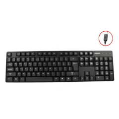 Teclado USB Ergonômico Philips SPK6254B – Conforto e Desempenho