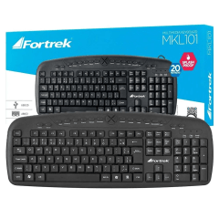 Teclado Fortrek Multimídia USB MKL-101 ABNT2 Preto – Conforto e Praticidade no Dia a Dia