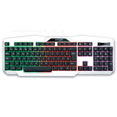 Teclado Gamer Branco com Fio USB e LED KNUP KP-TE119