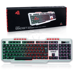 Teclado Gamer KNUP KP-TE120 Branco com Fio USB, LED e Teclas Multimídia – Design, Conforto e Performance