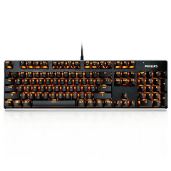 Teclado Gamer Mecânico USB Philips SPK8401 com LED Luminoso Teclado Gamer Mecânico USB Philips SPK8401 com LED Luminoso