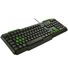 Teclado Gamer Multilaser TC243 Slim com Hotkeys Multimídia Verde ABNT2