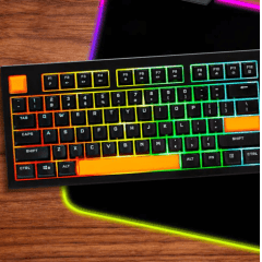 Teclado Gamer Semi Mecânico KB-512BK USB LED RGB Padrão ANSI