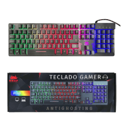Teclado Gamer Semi Mecânico Knup KP-TM009 com LED RGB e Anti-Ghosting