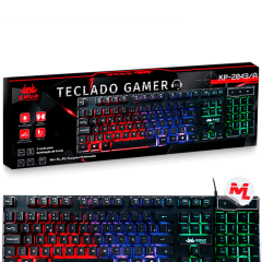 Teclado Gamer Semi Mecânico USB com LED Knup - KP-2043