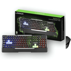 Teclado Gamer Semi Mecânico Warrior Wakiza USB com LED Rainbow - TC208 Teclado Gamer Semi Mecânico Warrior Wakiza USB com LED Rainbow - TC208
