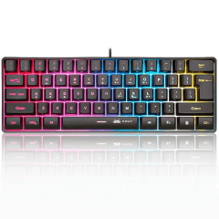 Teclado Gamer USB 60% com LED RGB Chroma KNUP KP-TE106 Teclado Gamer USB 60% com LED RGB Chroma KNUP KP-TE106