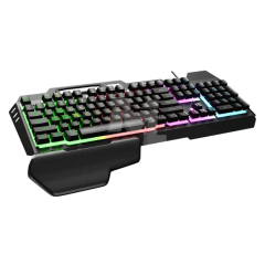 Teclado Gamer USB KNUP KP-TE105 – Iluminado com Apoio de Punho e Suporte para Celular Teclado Gamer USB KNUP KP-TE105 – Iluminado com Apoio de Punho e Suporte para Celular