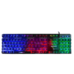 Teclado Gamer USB Semi Mecânico Iluminado Exbom BK-152C