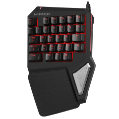 Teclado Gamer Warrior Drugi One Hand Semi Mecânico LED Preto – TC238