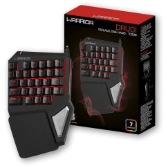 Teclado Gamer Warrior Drugi One Hand Semi Mecânico LED Preto – TC238