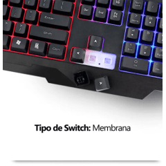 Teclado Gamer Xtrike?Me KB?306EN Membrana RGB ANSI – 114 Teclas