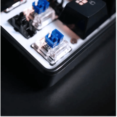 Teclado Mecânico Gamer 60% Branco KNUP KP-TE100 Switch Blue RGB