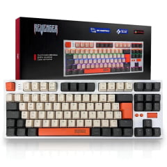Teclado Mecânico Gamer Revenger TE-BKL007 RGB Switch Azul Hot-Swappable | Queima de Estoque Sales Distribuidora