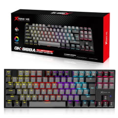 Teclado Mecânico Gamer RGB Xtrike GK-989A com Switch de Alta Performance