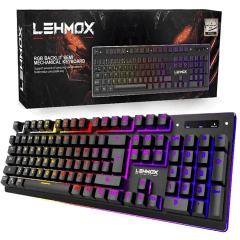 Teclado Mecânico Gamer Semi-Luminoso LEHMOX GT-T4 ABNT2 RGB Anti-Ghosting USB Teclado Mecânico Gamer Semi-Luminoso LEHMOX GT-T4 ABNT2 RGB Anti-Ghosting USB